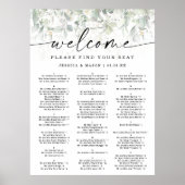Poster Aquarelle Verdure Mariage Or Planche assise (Devant)