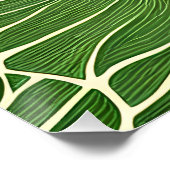Poster Aquarelle Vert Feuilles tropicaux (Coin)