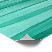 Poster Aquarelle verte Abstraite (Coin)