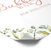 Poster Aquarelle verte Bubbly Bar Pop Fizz Clink Sign (Coin)