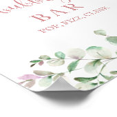 Poster Aquarelle verte Bubbly Bar Pop Fizz Clink Sign (Coin)