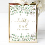 Poster Aquarelle verte Bubbly Bar Pop Fizz Clink Sign<br><div class="desc">Aquarelle verte Bubbly Bar Pop Fizz Clink Sign</div>