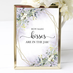 Poster Aquarelle verte Combien de baisers