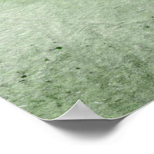 Poster Aquarelle verte et textures papier encre sur blanc (Coin)