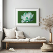 Poster Aquarelle verte Magnolia
