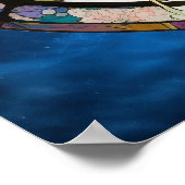 Poster Aquarelle vibrante de l'affiche de fille (Coin)