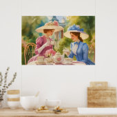 Poster Aquarelle Victorian Tea Party peinture (Cuisine)