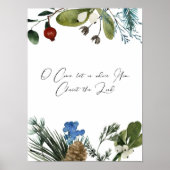 Poster Aquarelle, viens nous l'adorons (Devant)