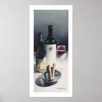 Aquarelle "Vin & Cigars"