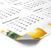 Poster Aquarelle Vintage citron 2024 (Coin)