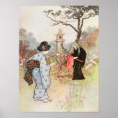 Poster Aquarelle vintage Jaune (Devant)