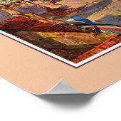 Poster Aquarelle vintage Munich Marienplatz (Coin)