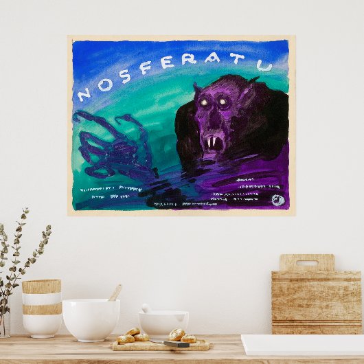 Poster Aquarelle vintage Nosferatu (Cuisine)