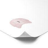 Poster Aquarelle vintage rose casquette de golf (Coin)