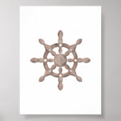 Poster aquarelle vintage Roue de mouton imprimé (Devant)