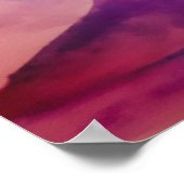 Poster Aquarelle Violet et Montagnes Rocheuses Brown (Coin)