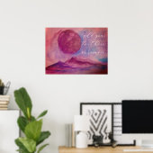 Poster Aquarelle Violet et Montagnes Rocheuses Brown (Bureau à domicile)