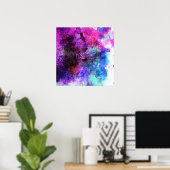 Poster Aquarelle violet fabuleuse Abstraite (Bureau à domicile)