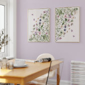 Poster Aquarelle violet Fleur sauvage Mur Art