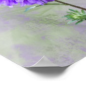 Poster Aquarelle violette Dahlia (Coin)