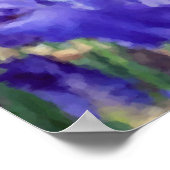 Poster Aquarelle violette Iris (Coin)