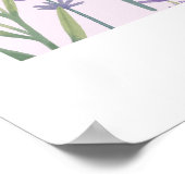 Poster Aquarelle violette Lavande Fleur Aquarelle Florale (Coin)