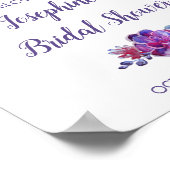 Poster Aquarelle violette Succulents Fête des mariées de  (Coin)