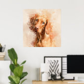 Poster Aquarelle Vizsla (Bureau à domicile)