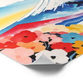 Poster Aquarelle Whimsical Springtime Mountain (Coin)