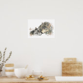 Poster Aquarelle Wolf & Cube Animal Art (Cuisine)