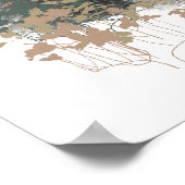 Poster Aquarelle Wolf Parent & Cube Animal Art (Coin)