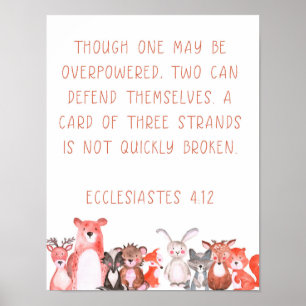 Poster Aquarelle Woodland Baby Animal Nursery Art