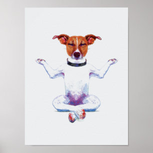 Poster Aquarelle Zen Dog I