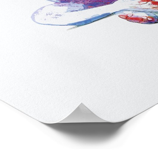 Poster Aquarelle Zen Dog I (Coin)