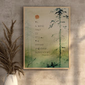Poster Aquarelle Zen Motivational Paysage