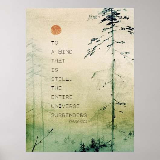 Poster Aquarelle Zen Motivational Paysage (Devant)