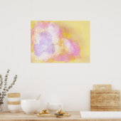 Poster Aquarelles Abstraites - Arrière - plan orange (Cuisine)