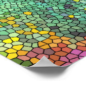 Poster aquarelles colorées cool effets de vitraux (Coin)