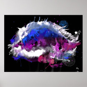 Poster Aquarelles des yeux de Galaxy