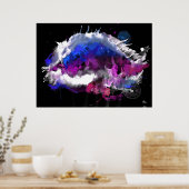 Poster Aquarelles des yeux de Galaxy (Cuisine)