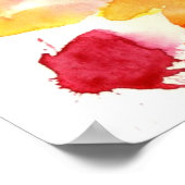 Poster aquarelles florales Abstraites 5 (Coin)