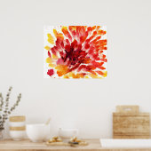 Poster aquarelles florales Abstraites 5 (Cuisine)