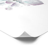 Poster Aquarelles vivantes : violet et sable (Coin)