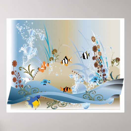 Poster Aquarium Colassal Canvas Print (Devant)