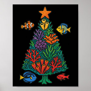 Poster Aquarium Saltwater Arbre de Noël 1