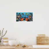 Poster Aquarium tropical vibrant (Cuisine)