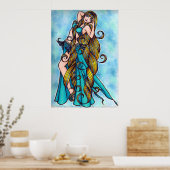 Poster Aquarius Belly Dancer Art original (Cuisine)