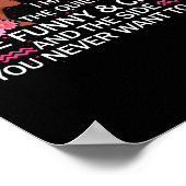 Poster Aquarius Black Queen J'ai 3 Sides April Girl (Coin)