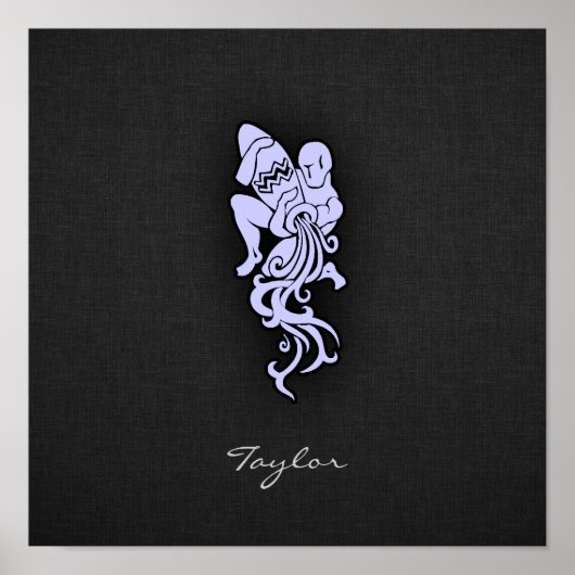 Poster Aquarius bleu lavande (Devant)