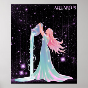 Poster Aquarius Céleste – Art Astrologique
